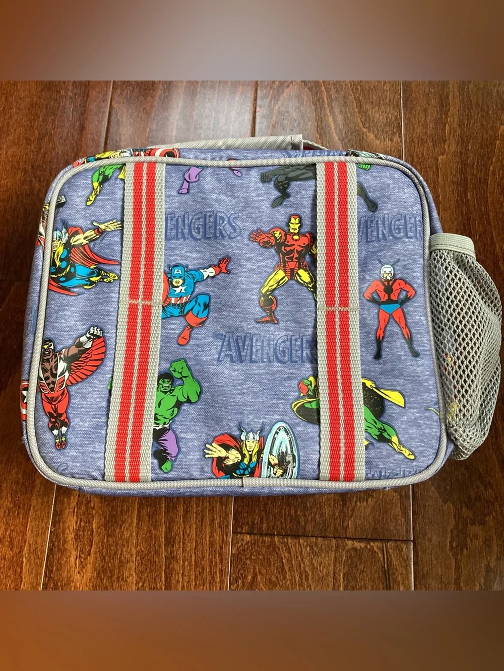 NEW Pottery Barn Marvel Avengers Kids Glow In The Dark Lunch Box STEPHEN name
